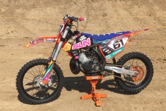 Pink and orange KTM